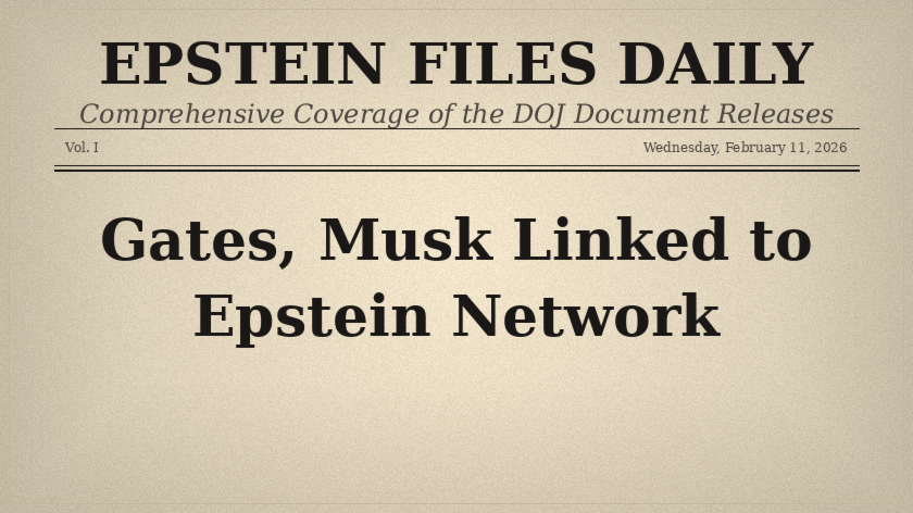 February 11: DOJ Releases 3 Million Epstein Files, Names Tech Giants