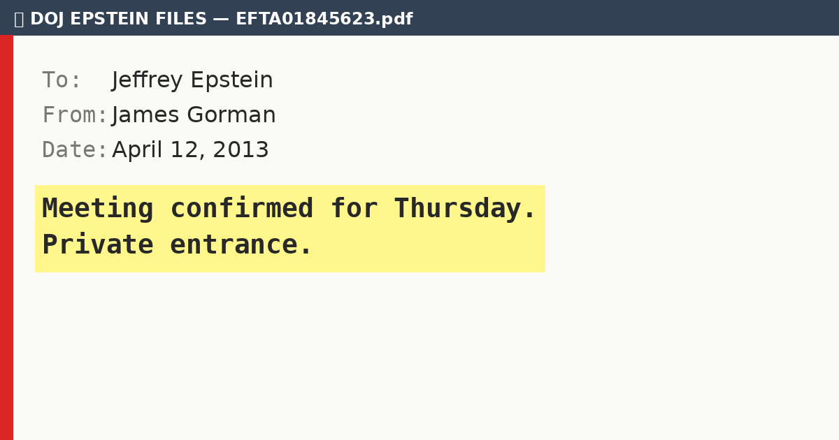 DOJ files reveal Morgan Stanley CEO James Gorman's secret meetings with Jeffrey Epstein