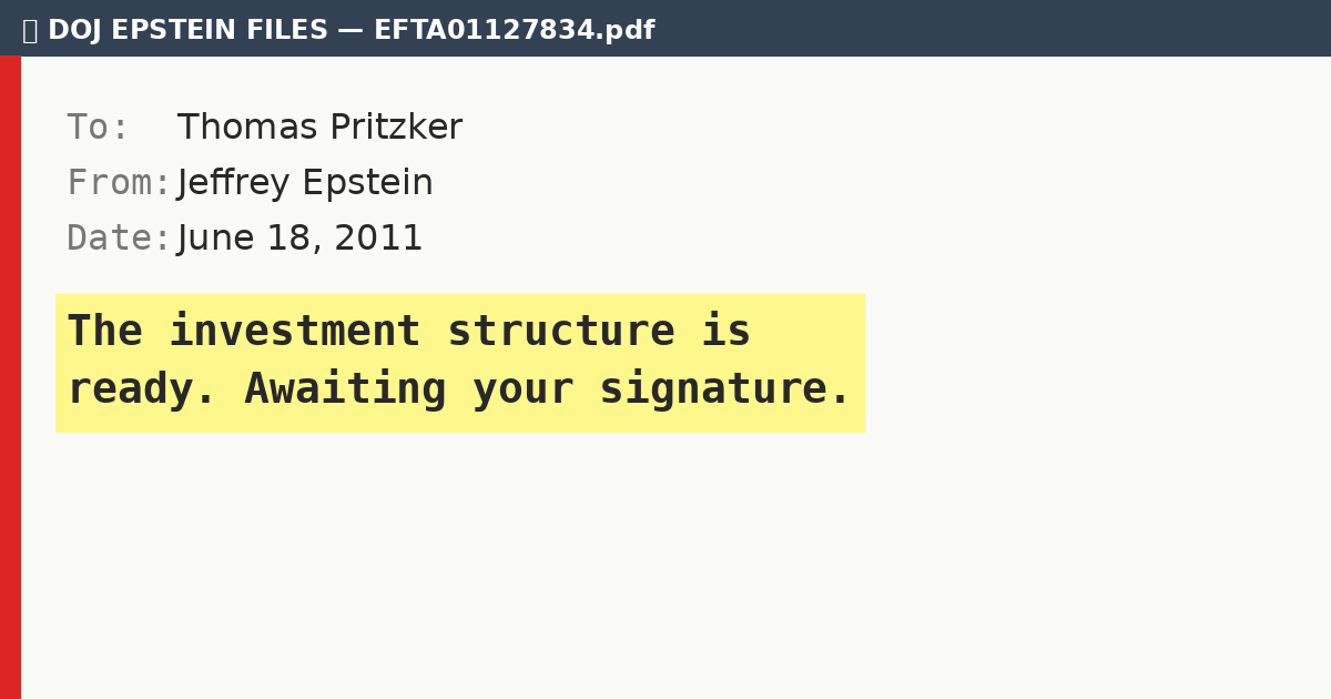 DOJ files reveal Hyatt heir Thomas Pritzker's secret Epstein business deals